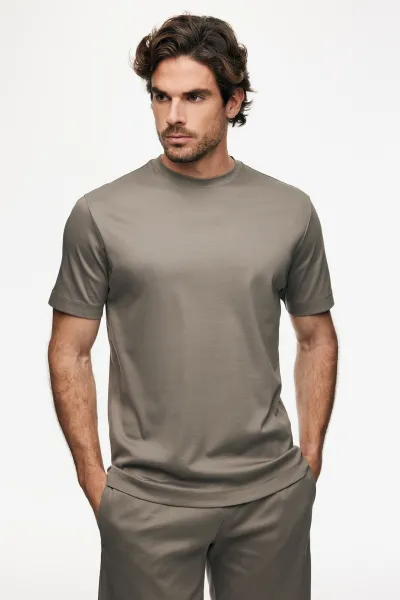 Mercerised T-shirt | Bruin