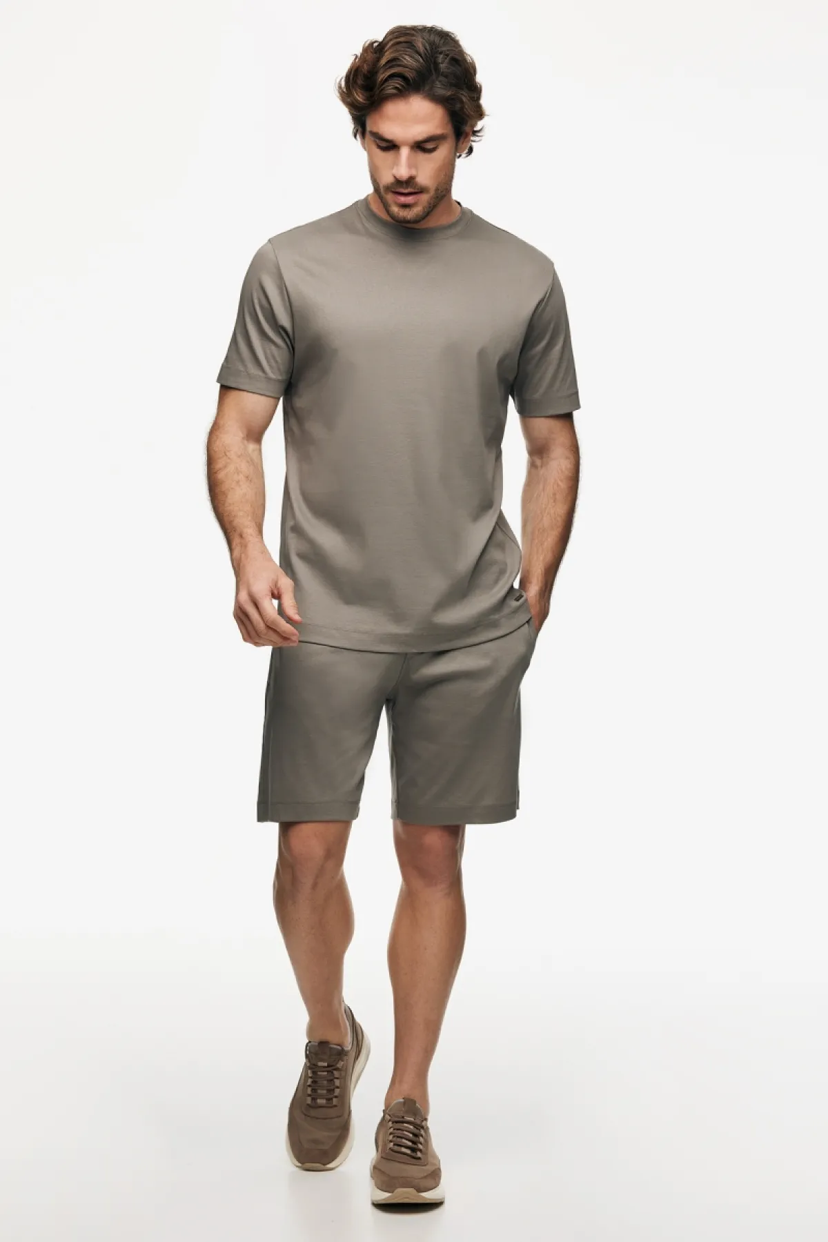 Mercerised T-shirt | Bruin