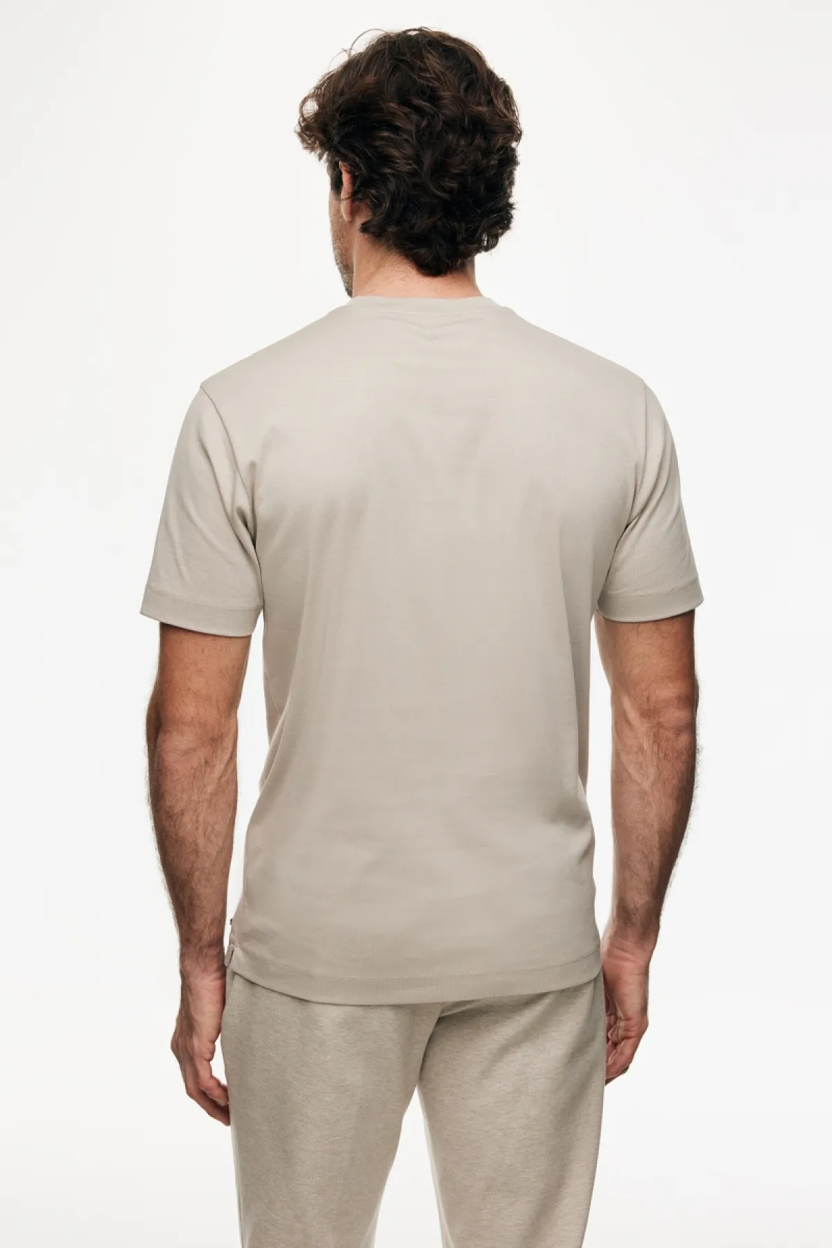 Mercerised T-shirt | Beige