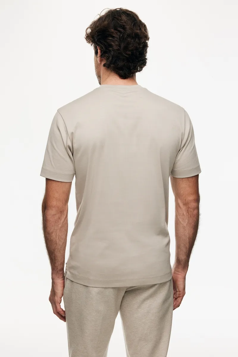 Mercerised T-shirt | Beige