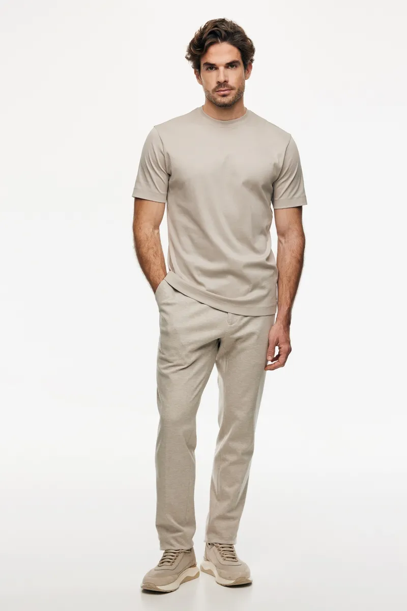 Mercerised T-shirt | Beige