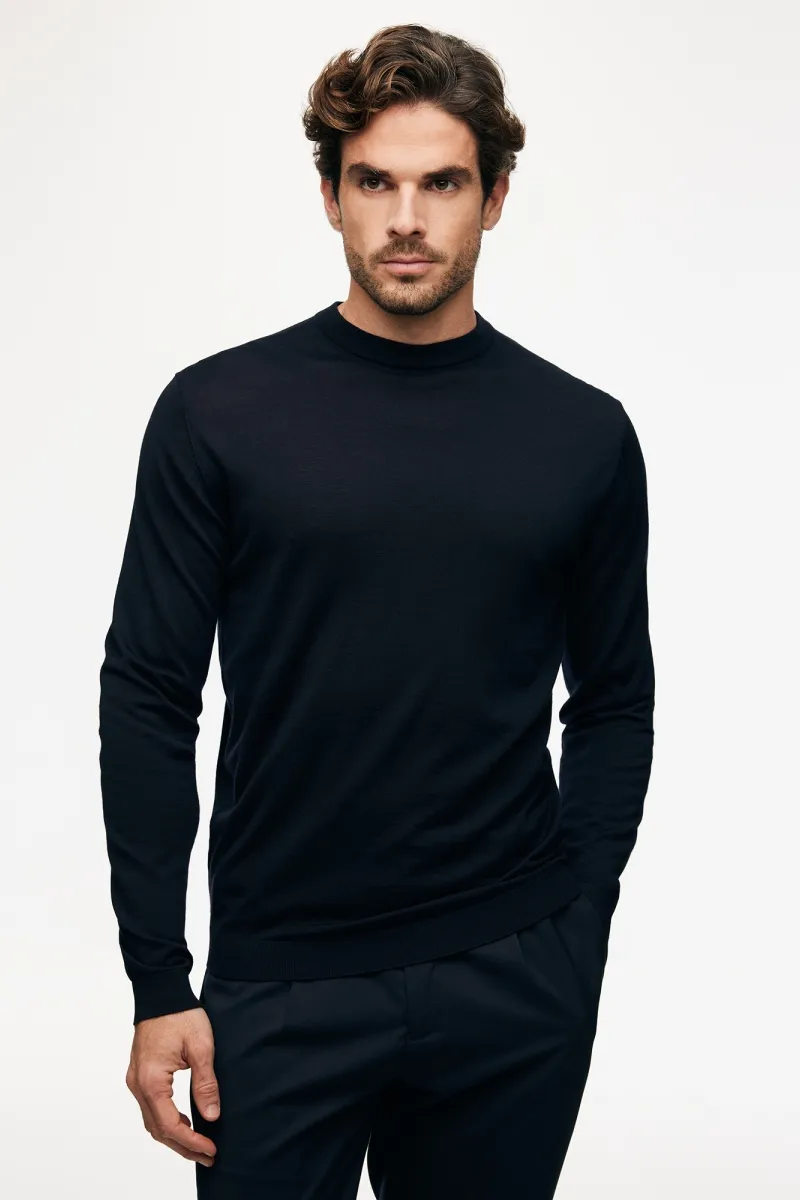 Roundneck Trui | Donkerblauw