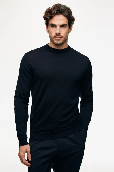 Roundneck Trui | Donkerblauw