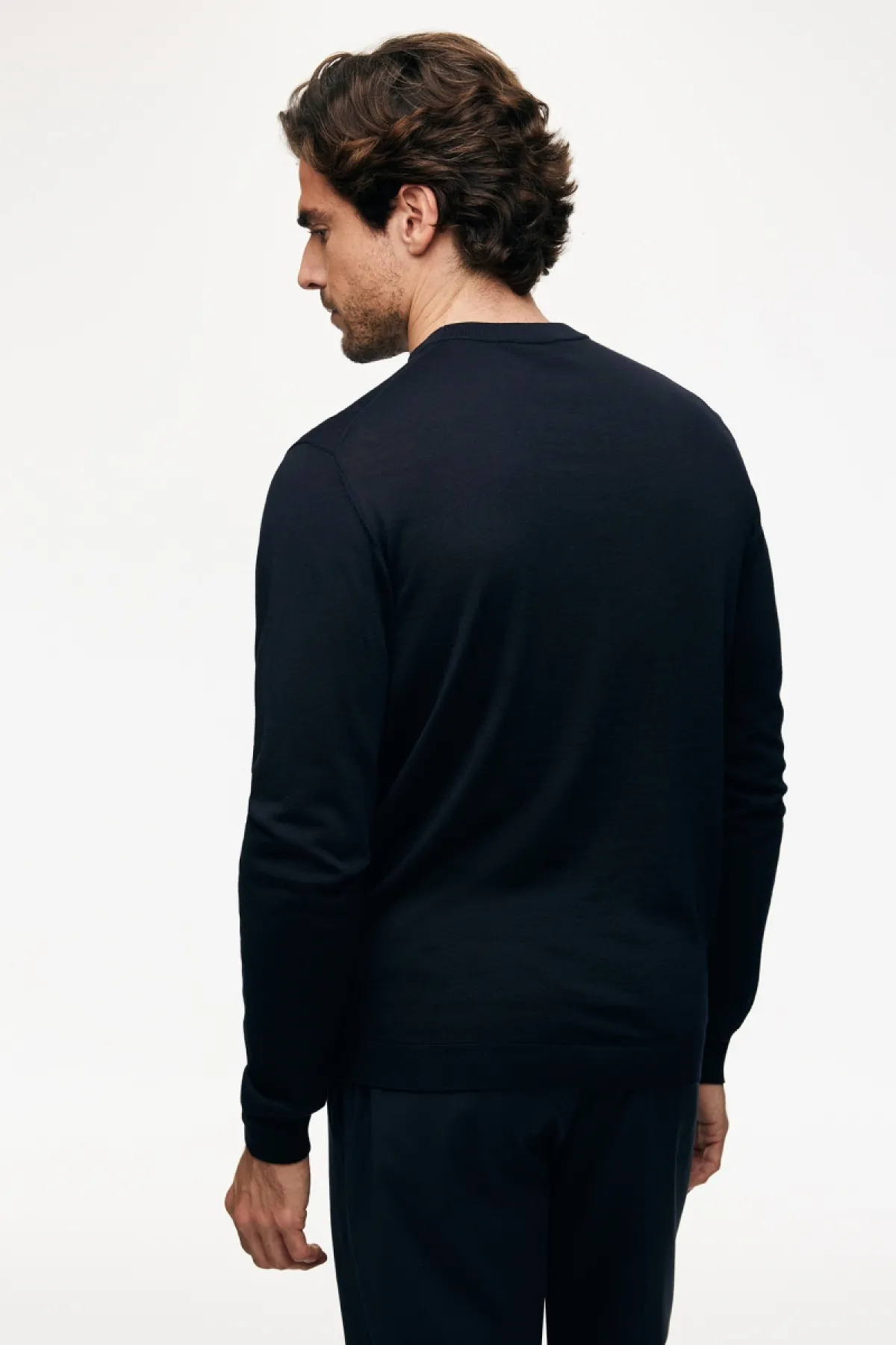 Roundneck Trui | Donkerblauw