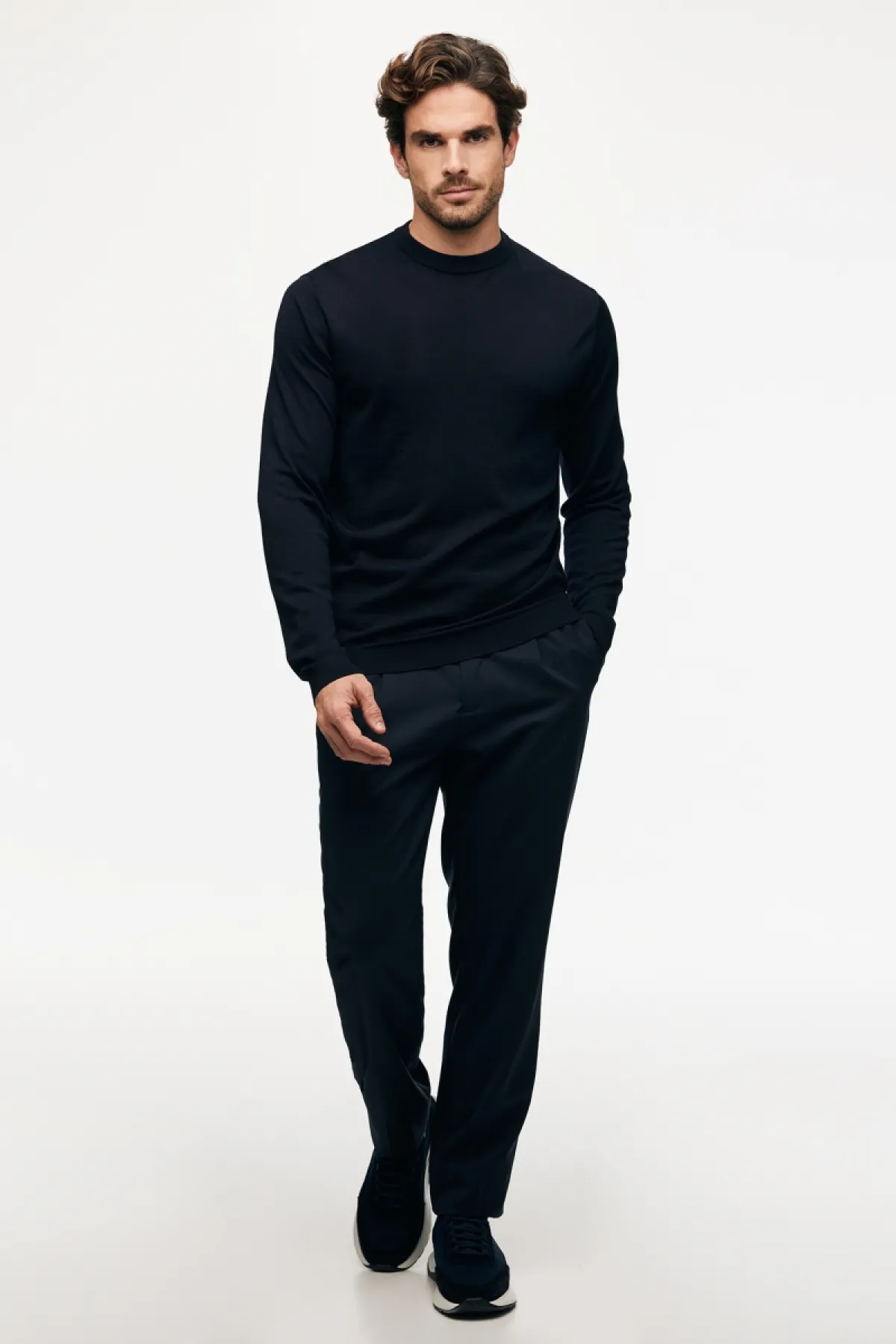 Roundneck Trui | Donkerblauw