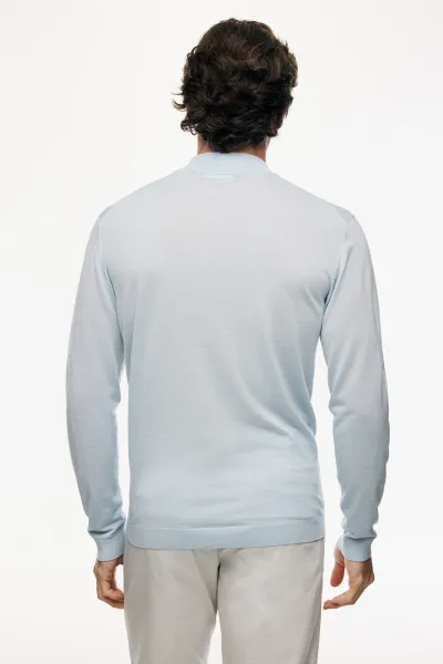 Merino Turtle Zip | Lichtgroen