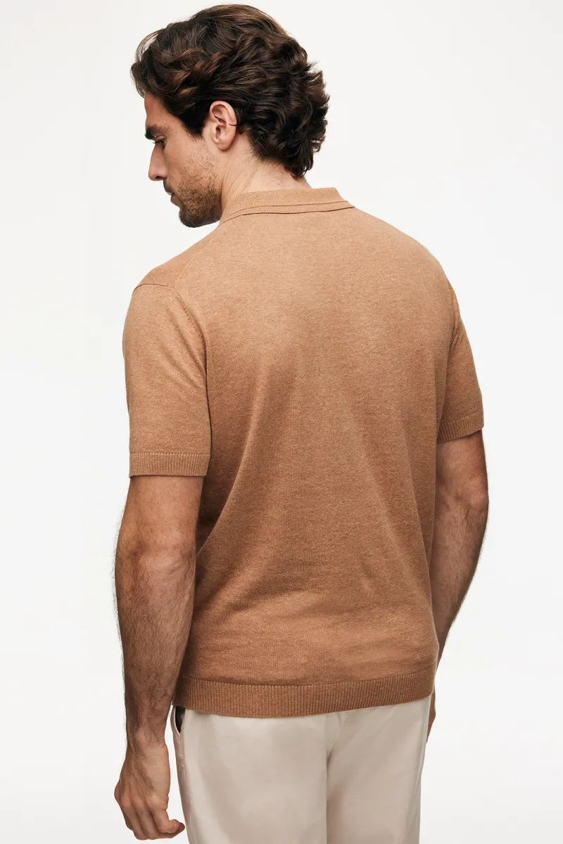 No Button Polo | Oranje