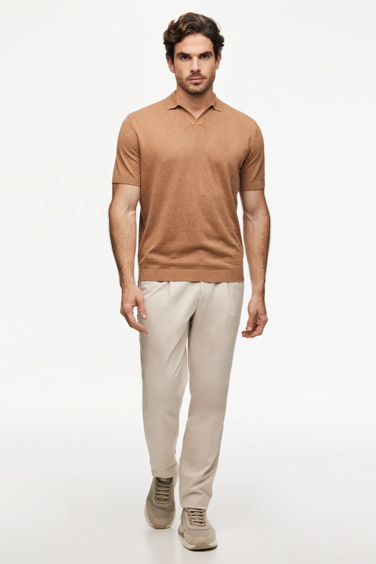 No Button Polo | Oranje