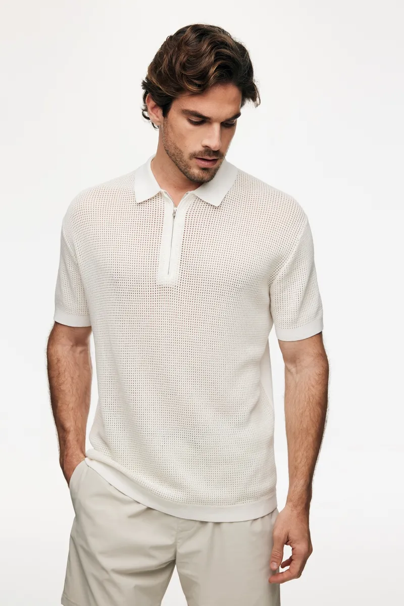 Crochet Polo | Off -white