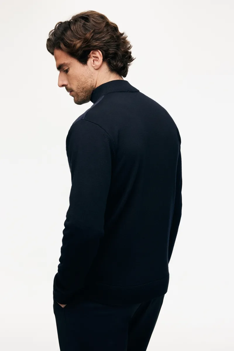 Wollen Vest | Donkerblauw