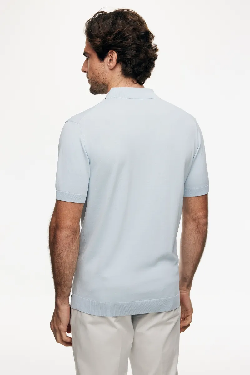 Button Polo | Lichtblauw