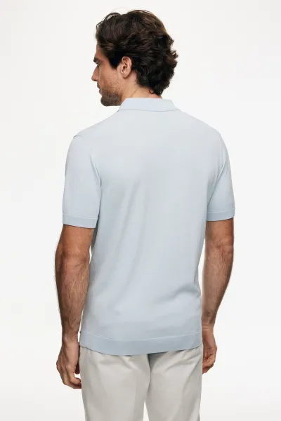 Button Polo | Lichtblauw