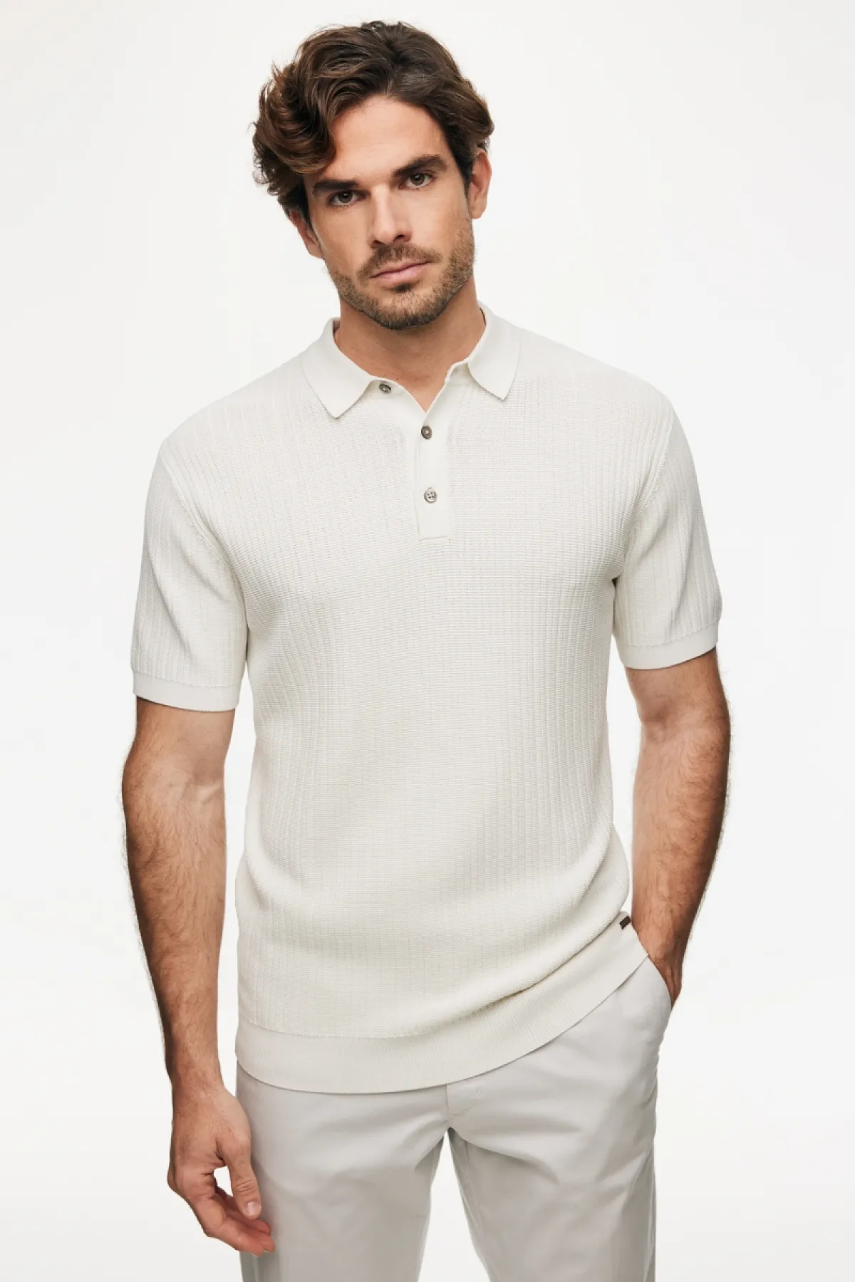 Gebreide Polo | Off-white