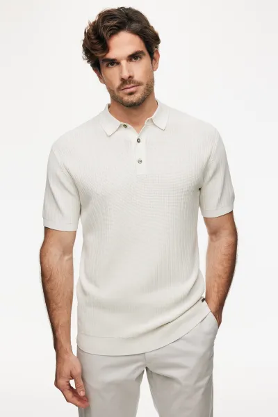 Gebreide Polo | Off-white