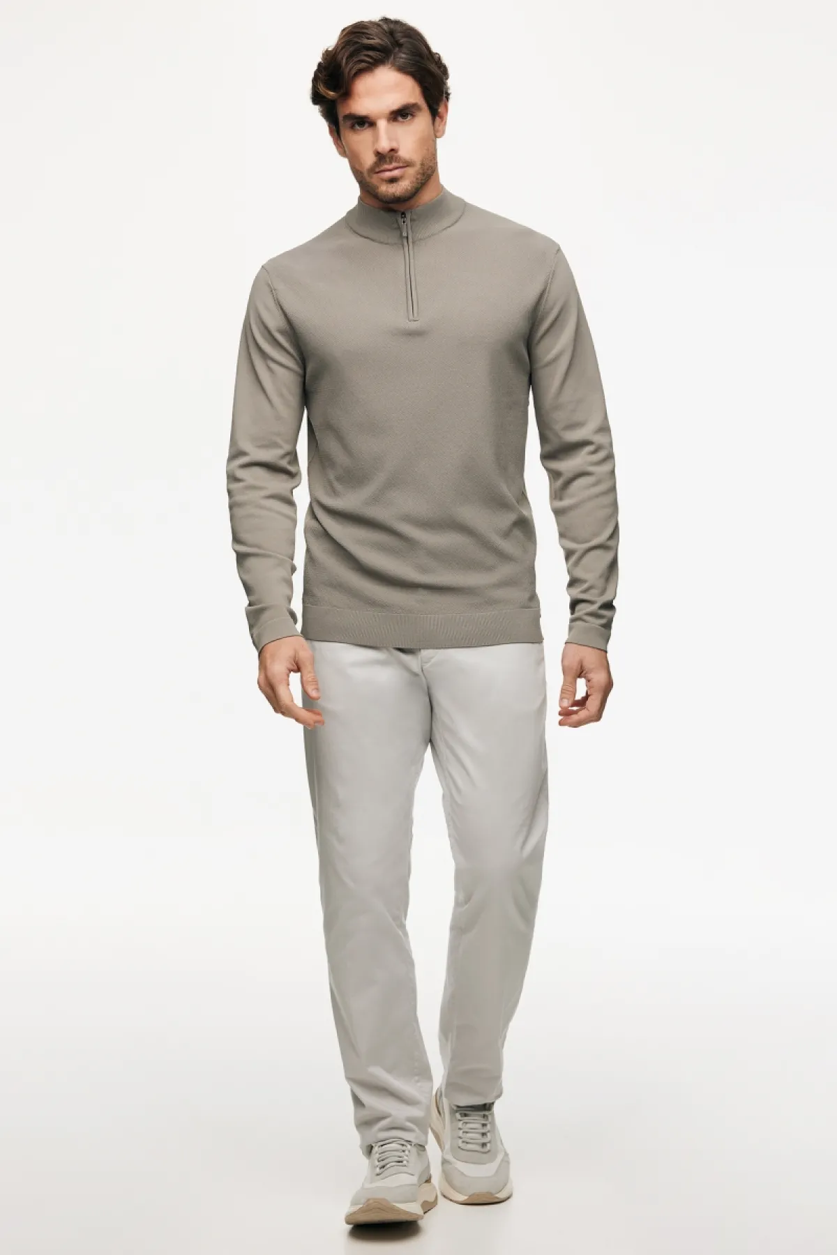 Turtle Half Zip | Taupe