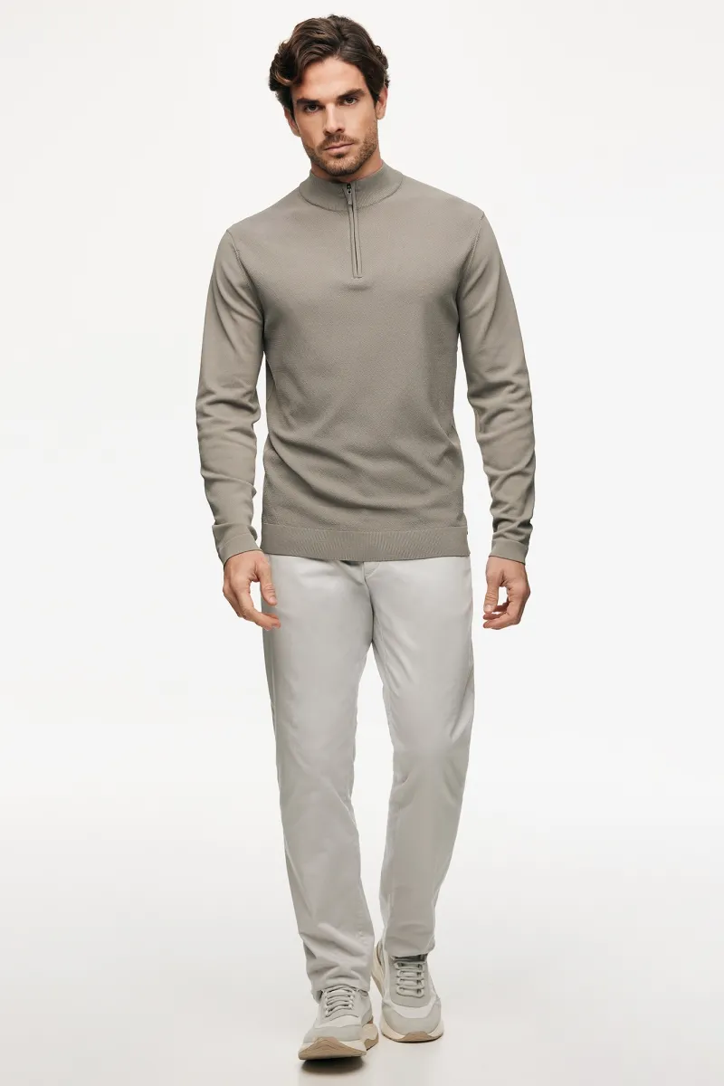 Turtle Half Zip | Taupe
