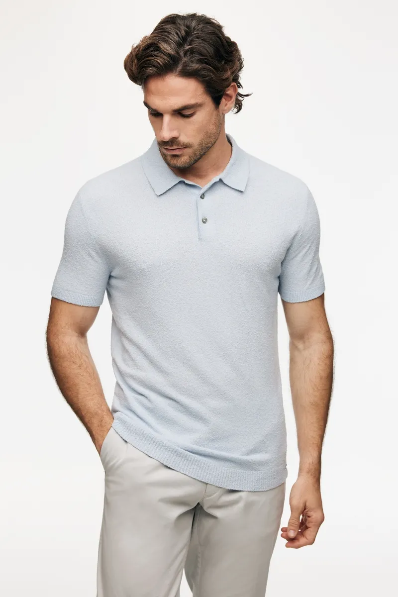 Gebreide Polo | Lichtblauw
