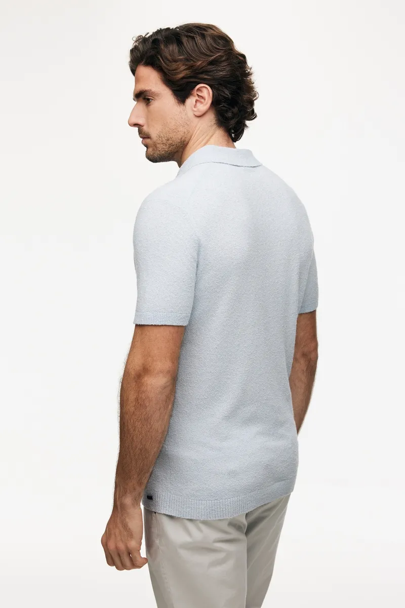 Gebreide Polo | Lichtblauw