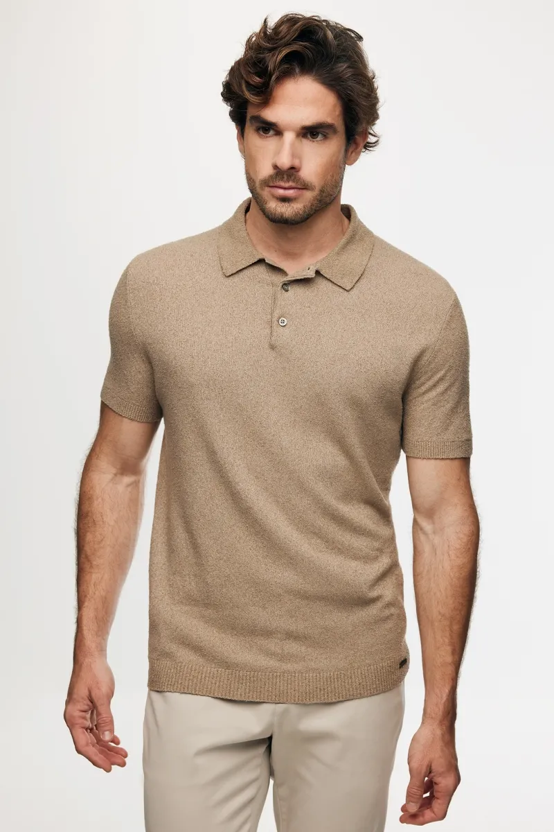 Gebreide Polo | Bruin