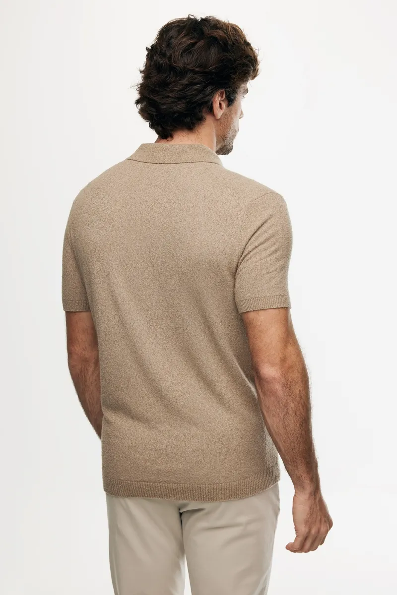 Gebreide Polo | Bruin
