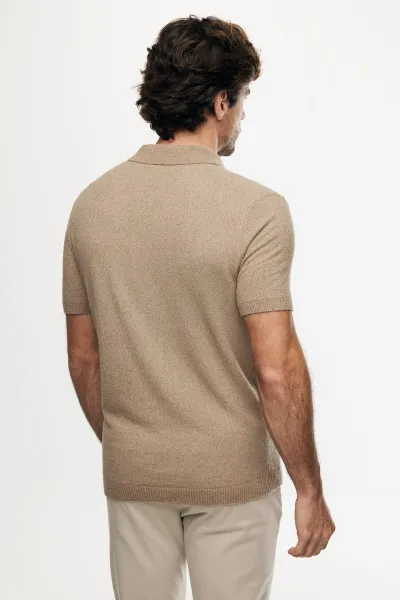 Gebreide Polo | Bruin