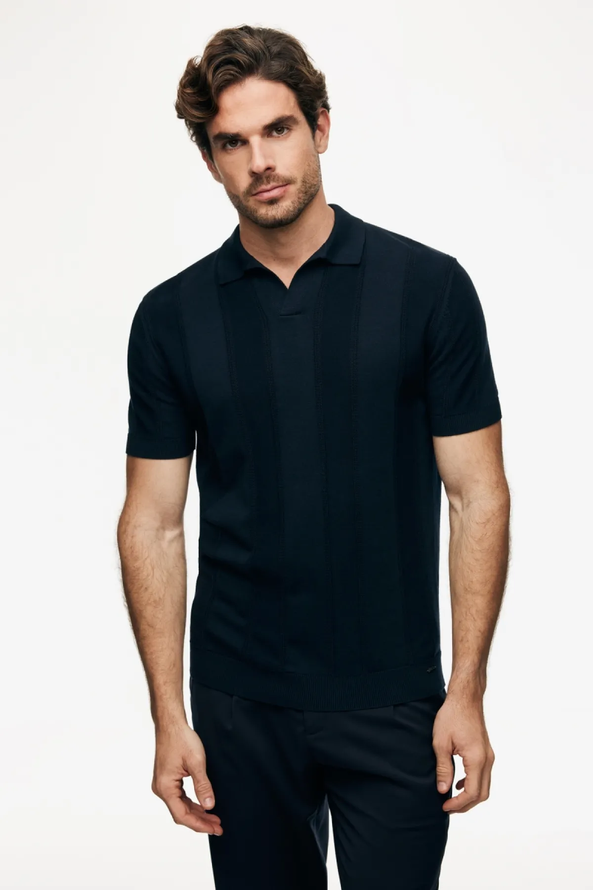 Structuur Polo | Donkerblauw