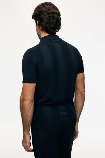 Structuur Polo | Donkerblauw