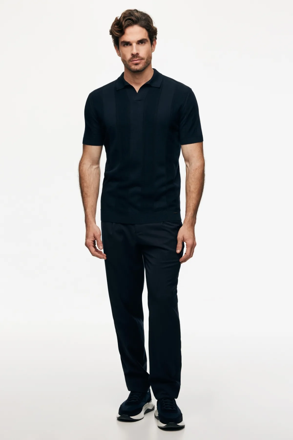 Structuur Polo | Donkerblauw