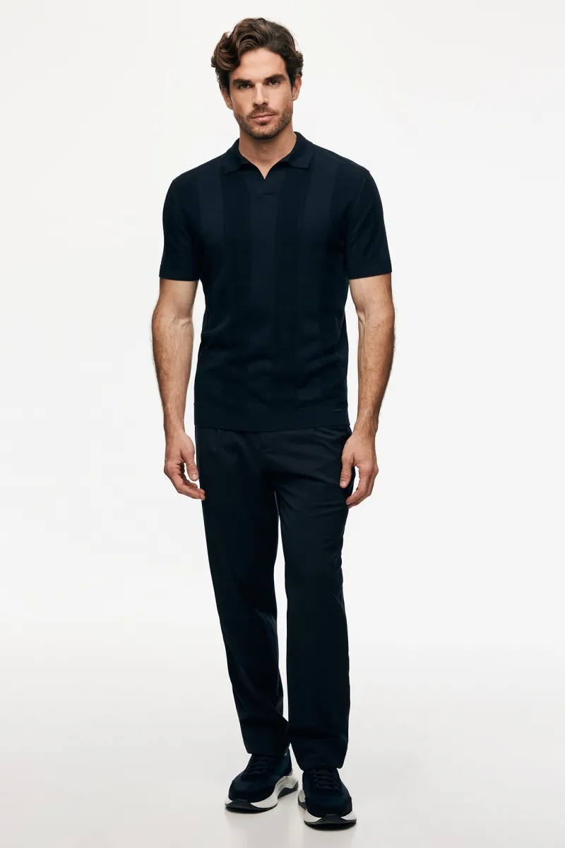 Structuur Polo | Donkerblauw