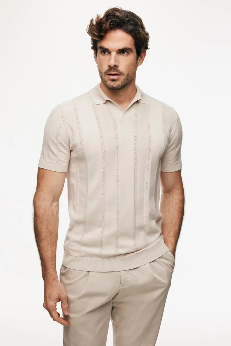Structuur Polo | Beige