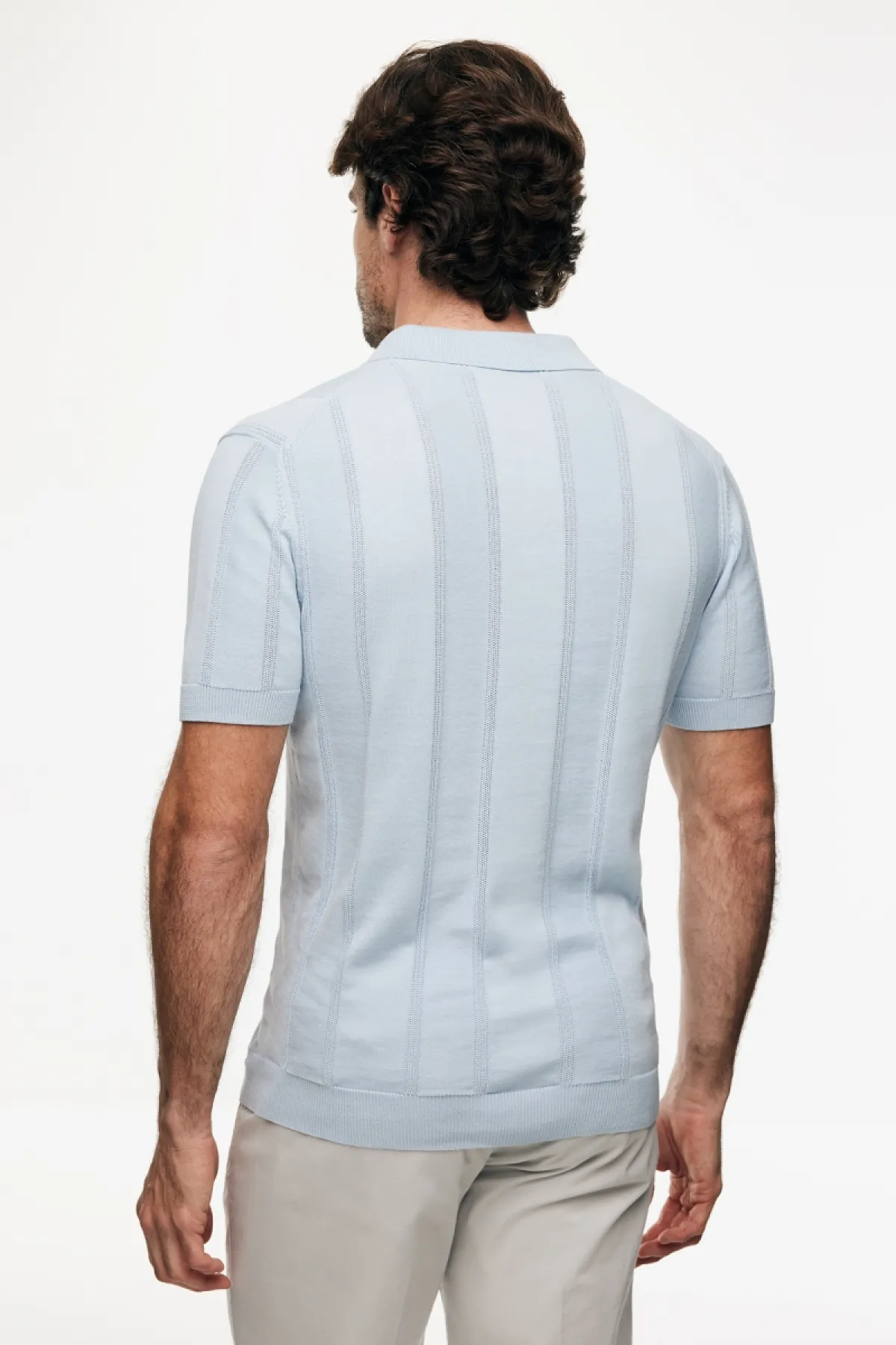 Structuur Polo | Lichtblauw