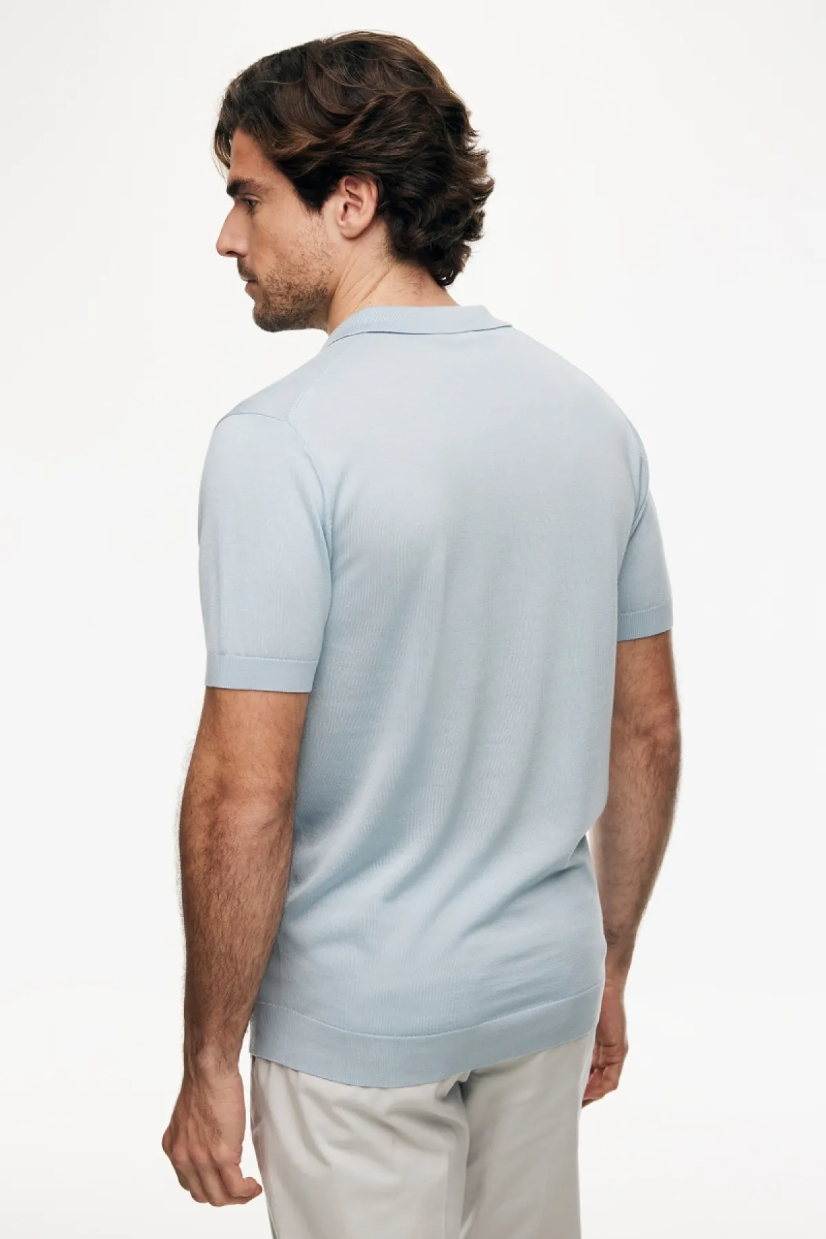 Polo zonder knopen | Lichtblauw