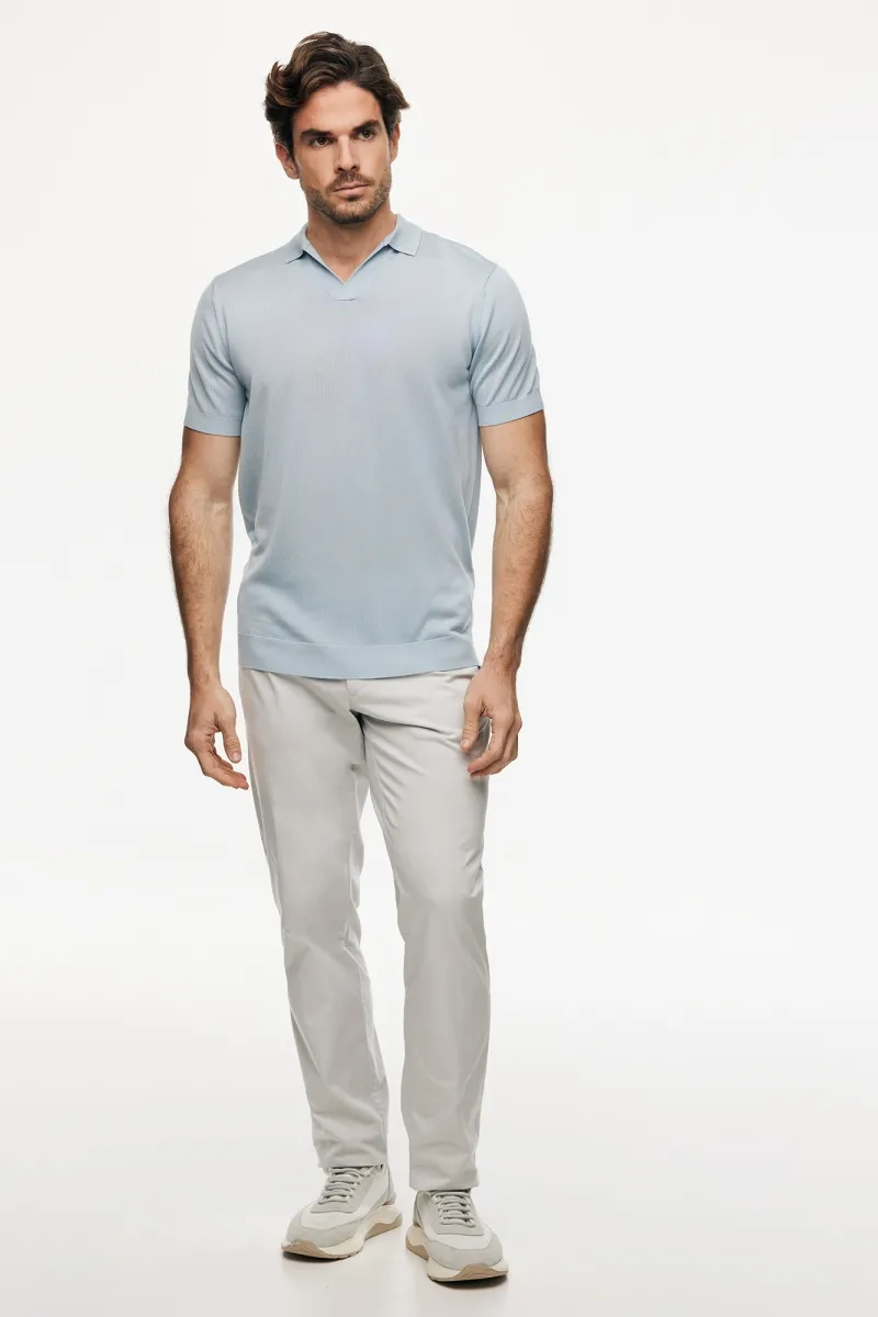 Polo zonder knopen | Lichtblauw