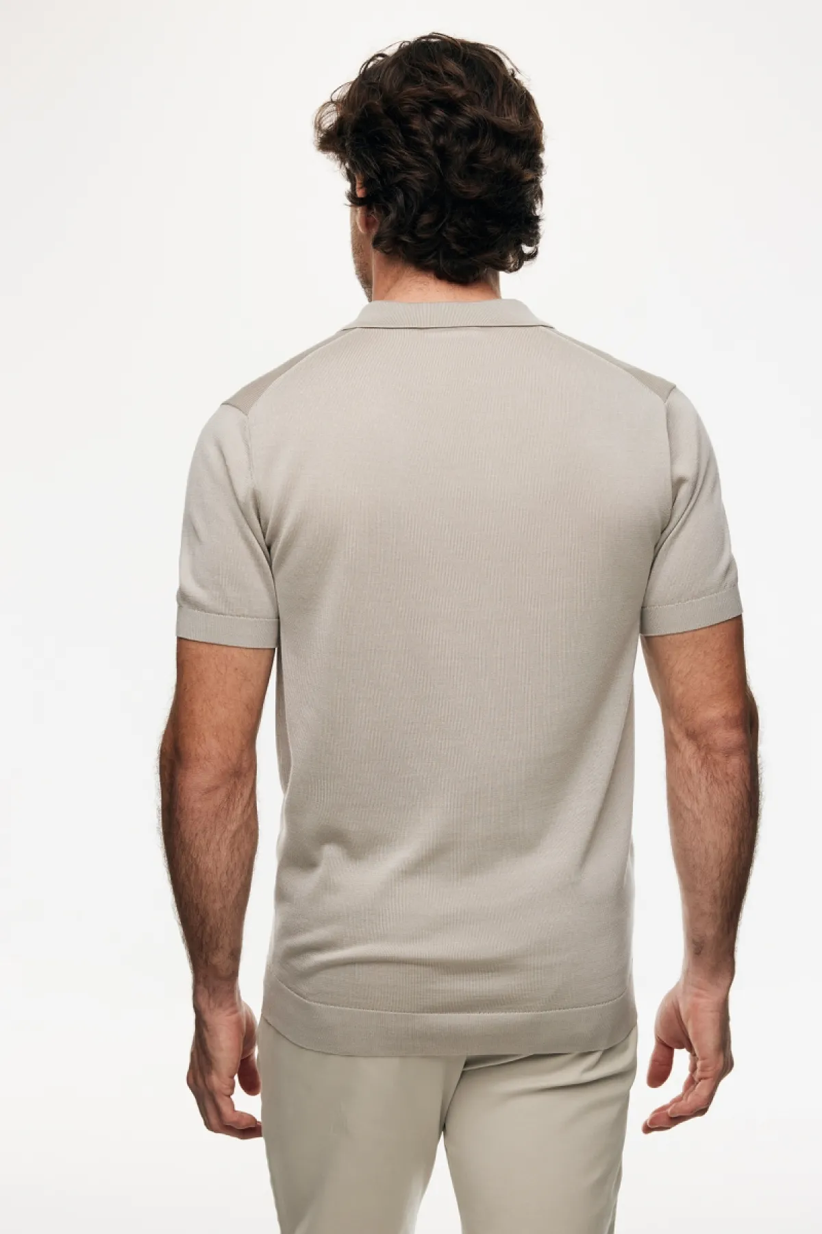 Polo zonder knopen | Beige