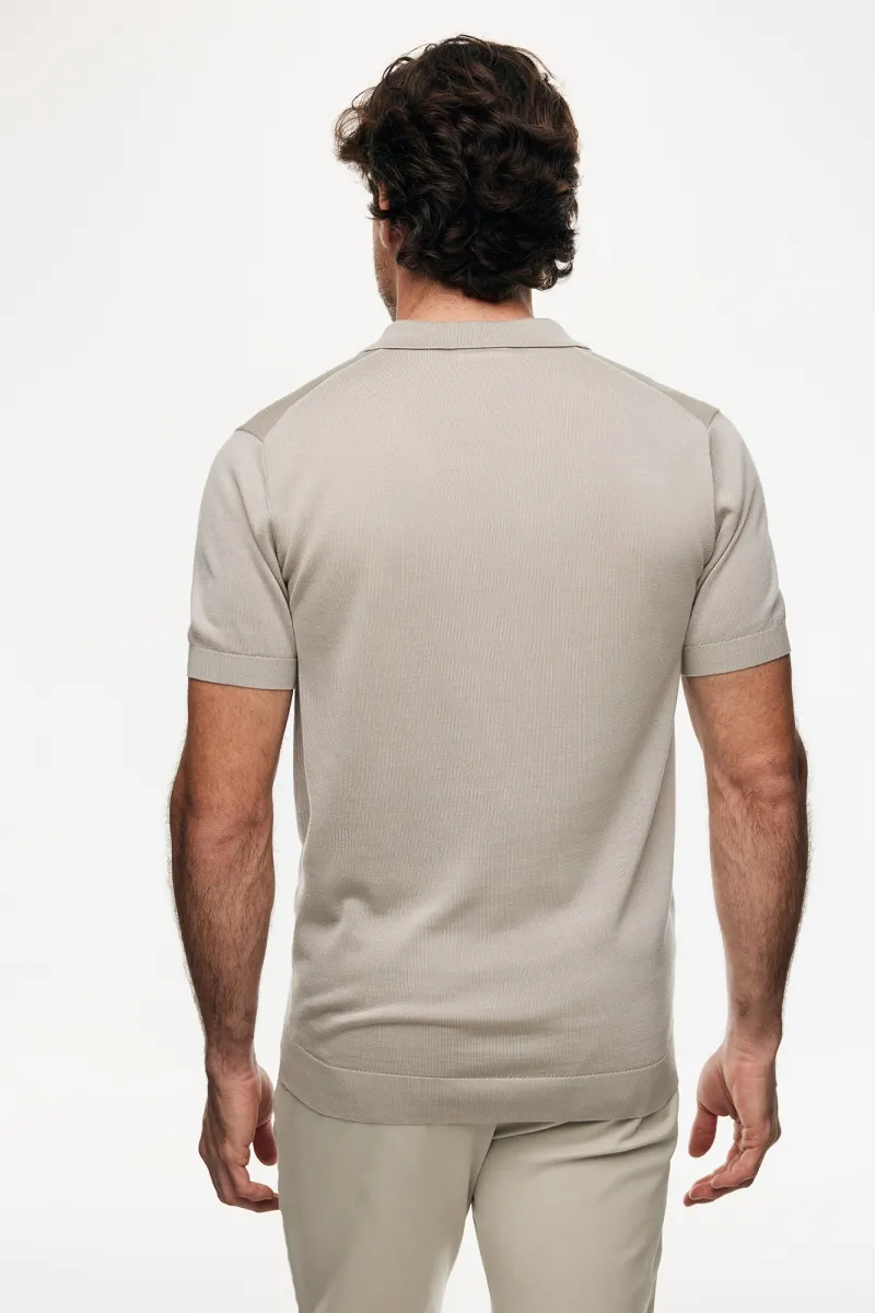 Polo zonder knopen | Beige