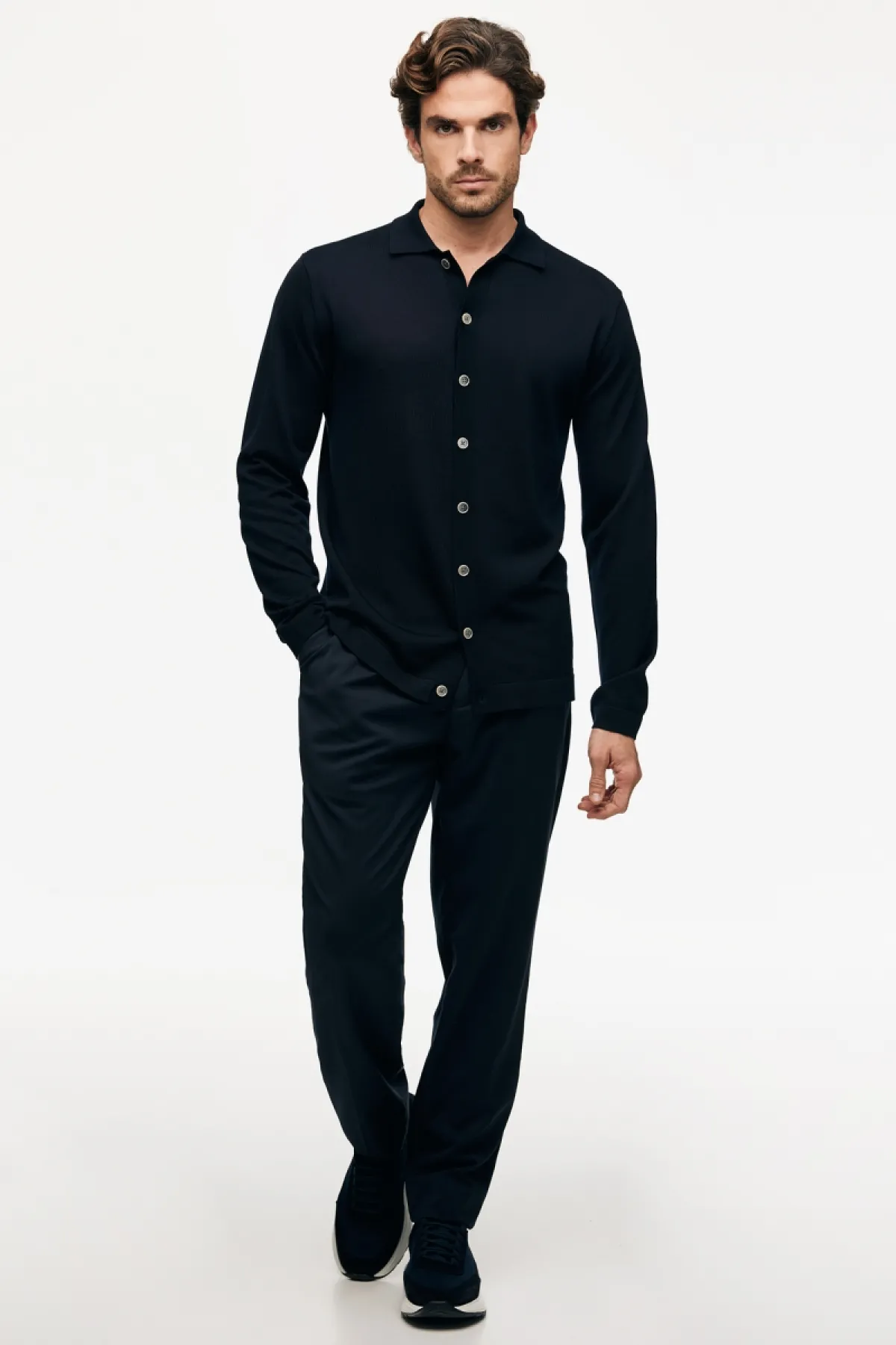 Gebreid Vest | Donkerblauw