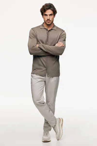 Gebreid Vest | Taupe