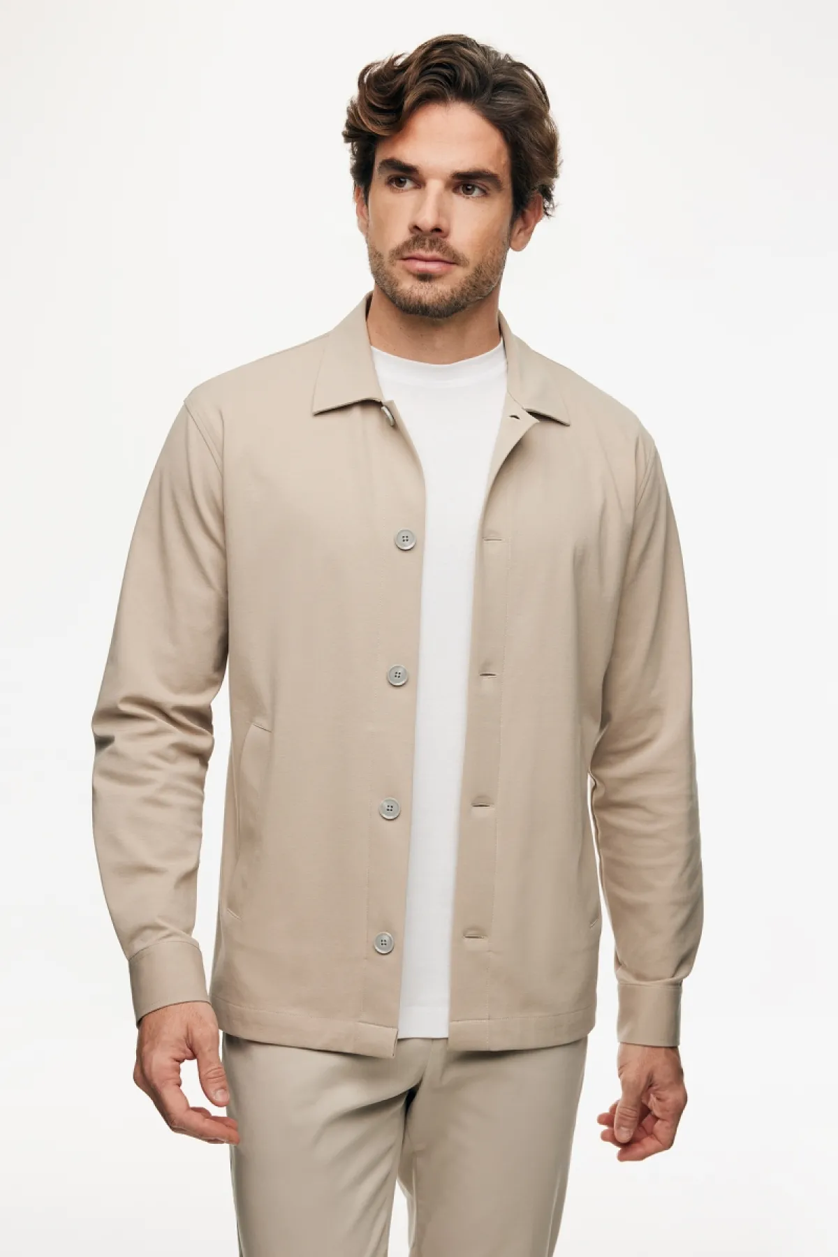 Dynamic overshirt | Beige