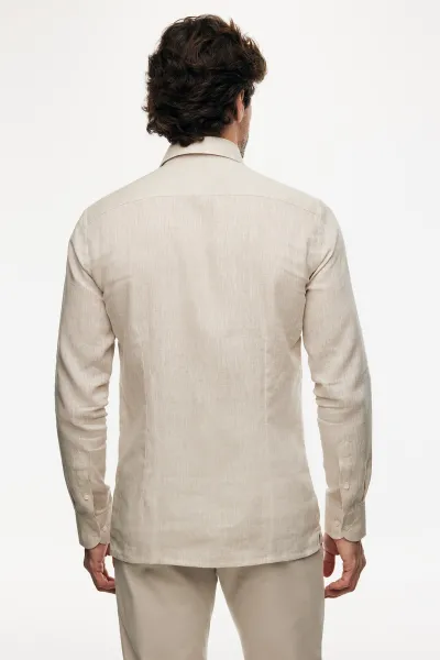 Linnen Overhemd | Beige