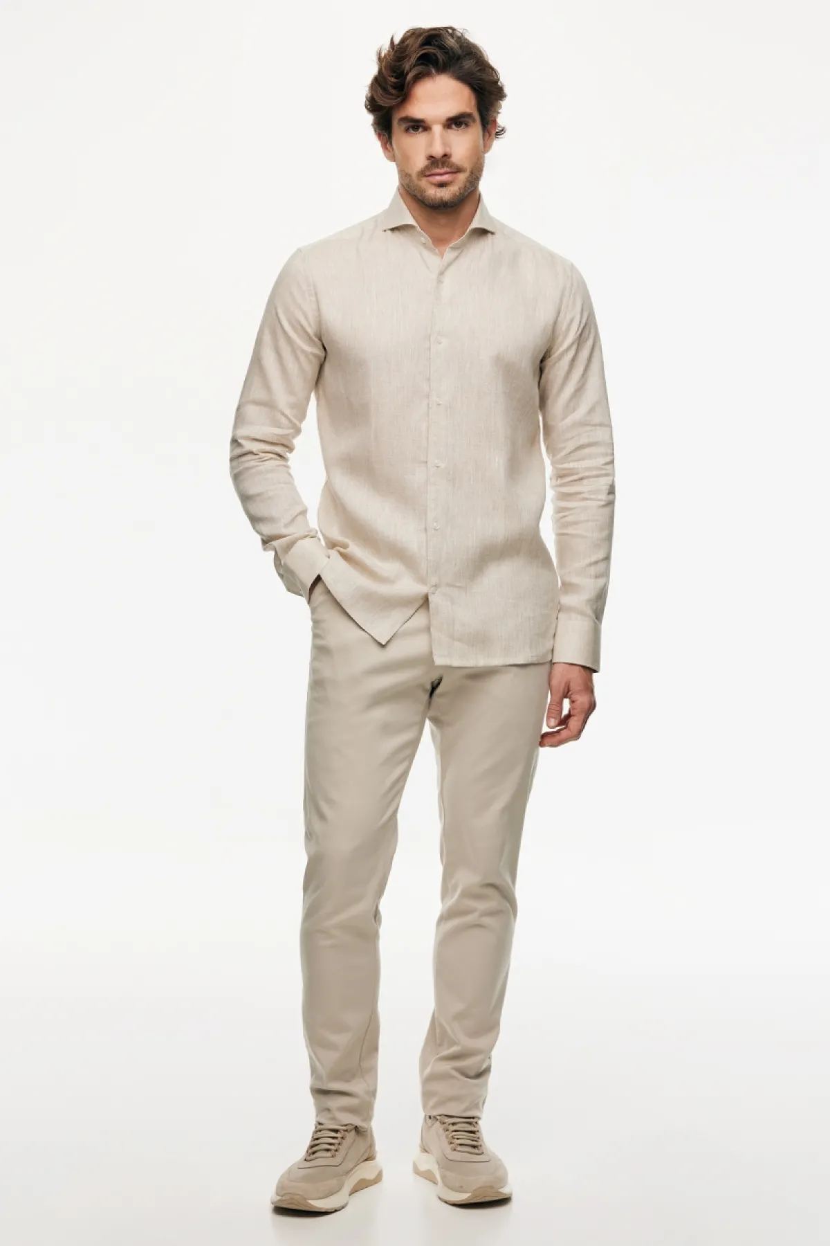 Linnen Overhemd | Beige