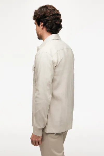 Linnen Overshirt | Beige