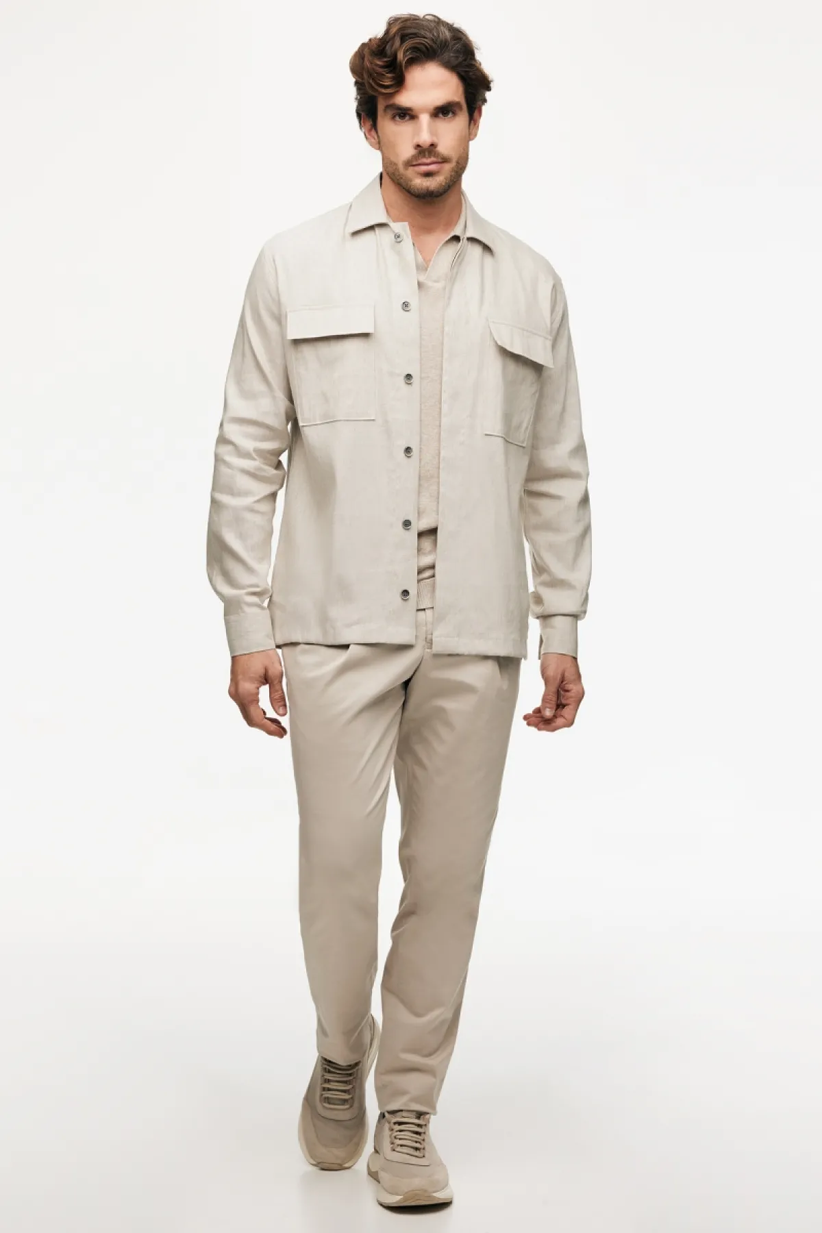 Linnen Overshirt | Beige