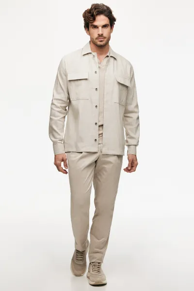 Linnen Overshirt | Beige