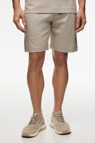 Cotton Shorts | Beige