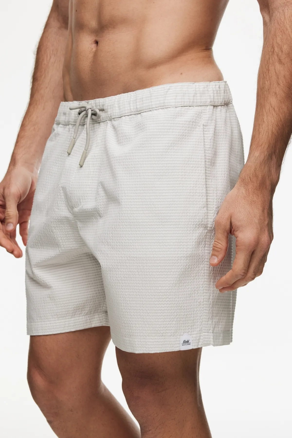 Lipari Zwembroek | Lichtgrijs Gestreept