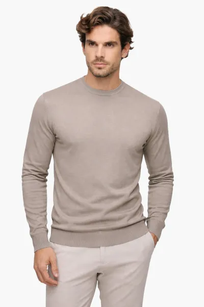 Roundneck Trui | Bruin