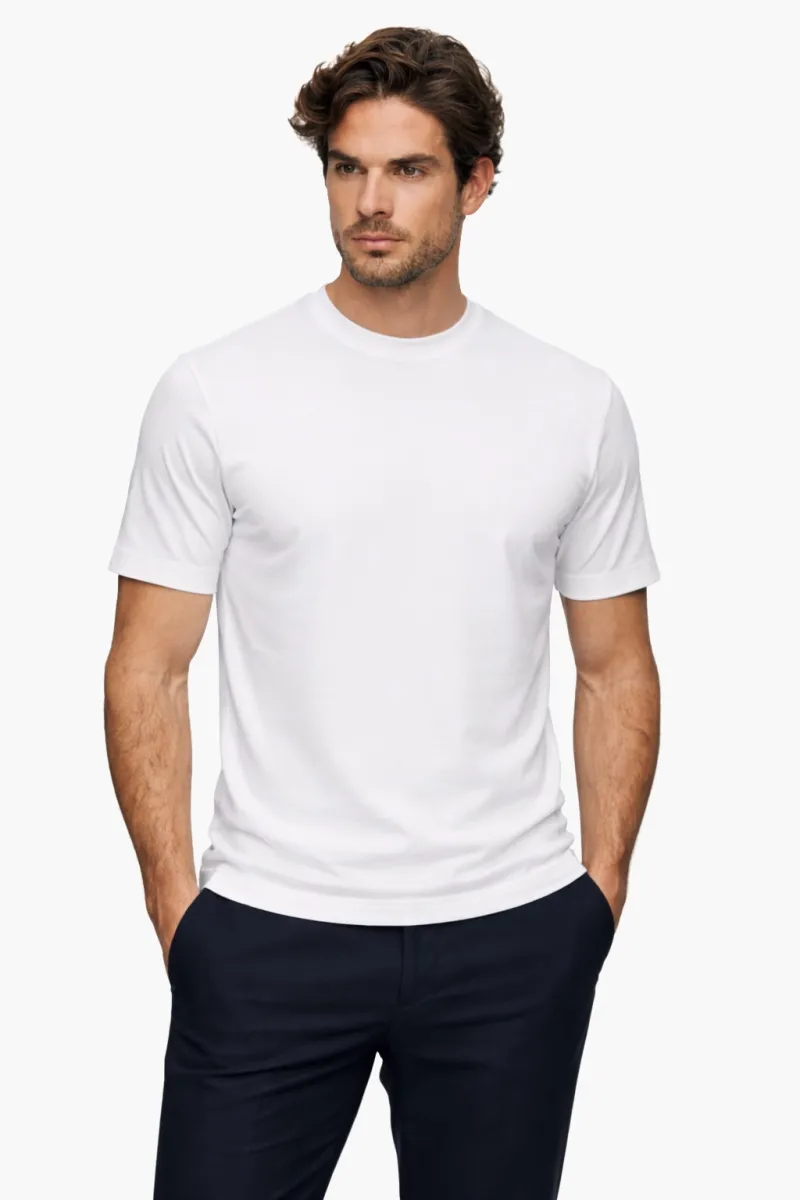 Mercerised T-shirt | Wit