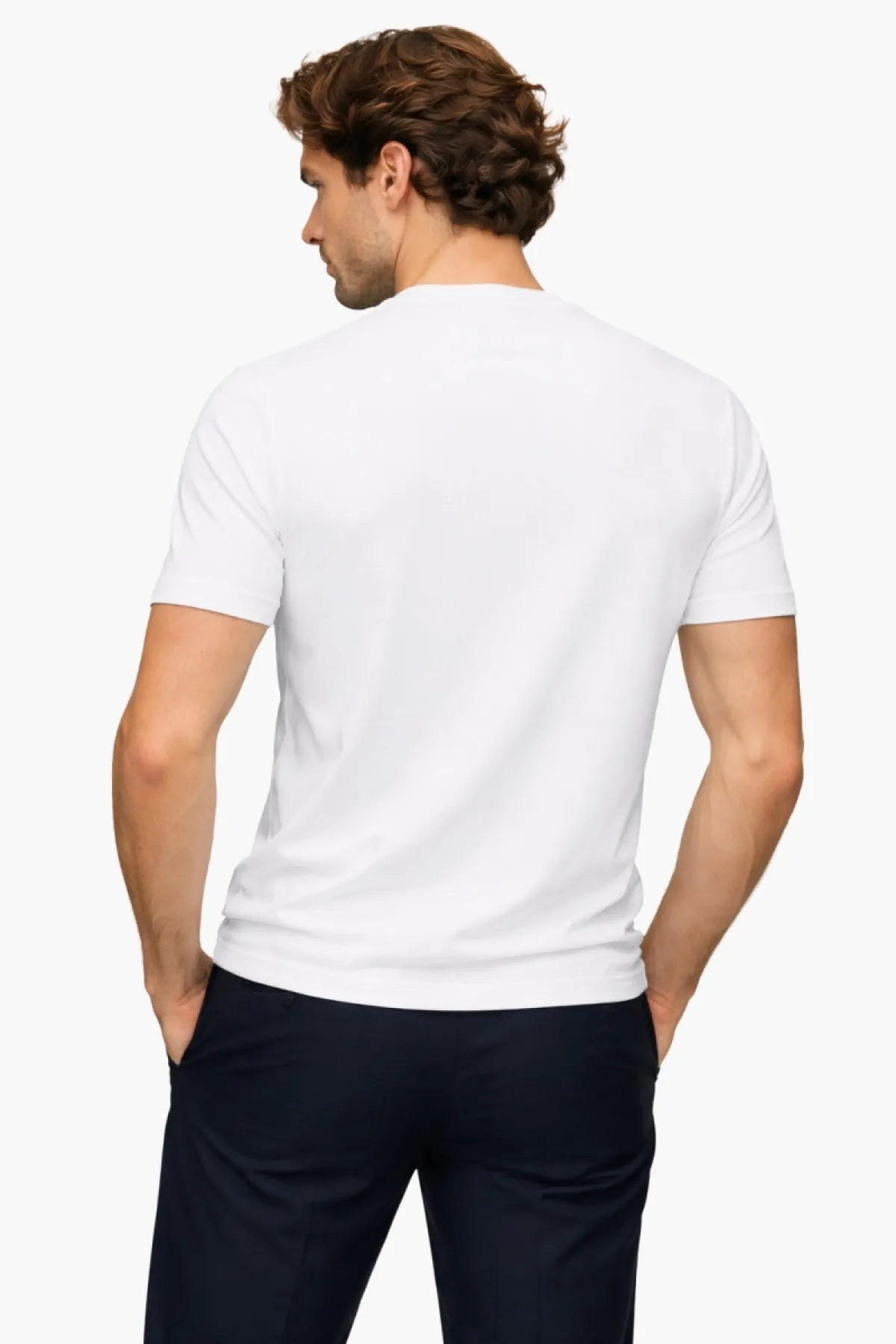 Mercerised T-shirt | Wit