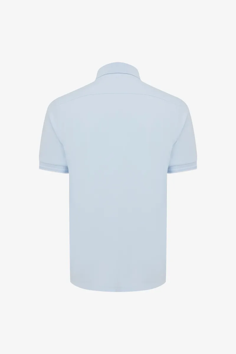 Button Polo | Lichtblauw