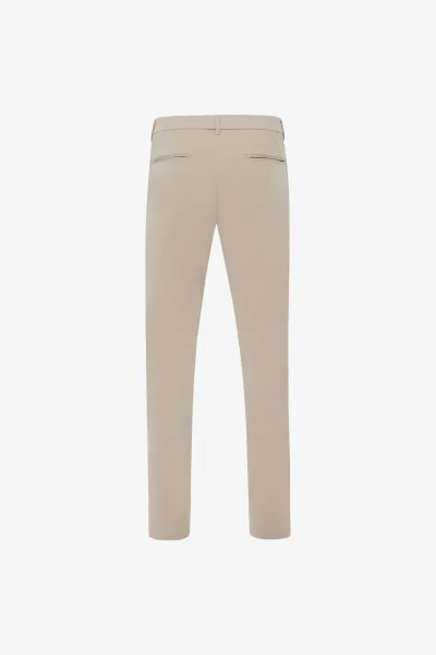 Cotton Blend Trousers | Beige